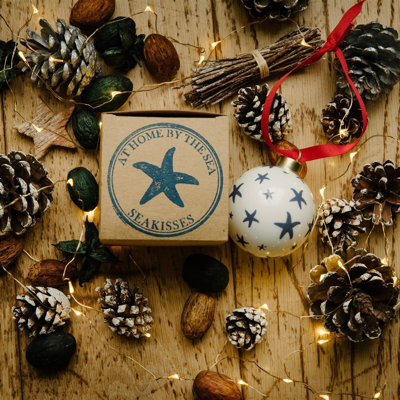 Starfish Bauble - Fine Bone China Coastal Design-SeaKisses