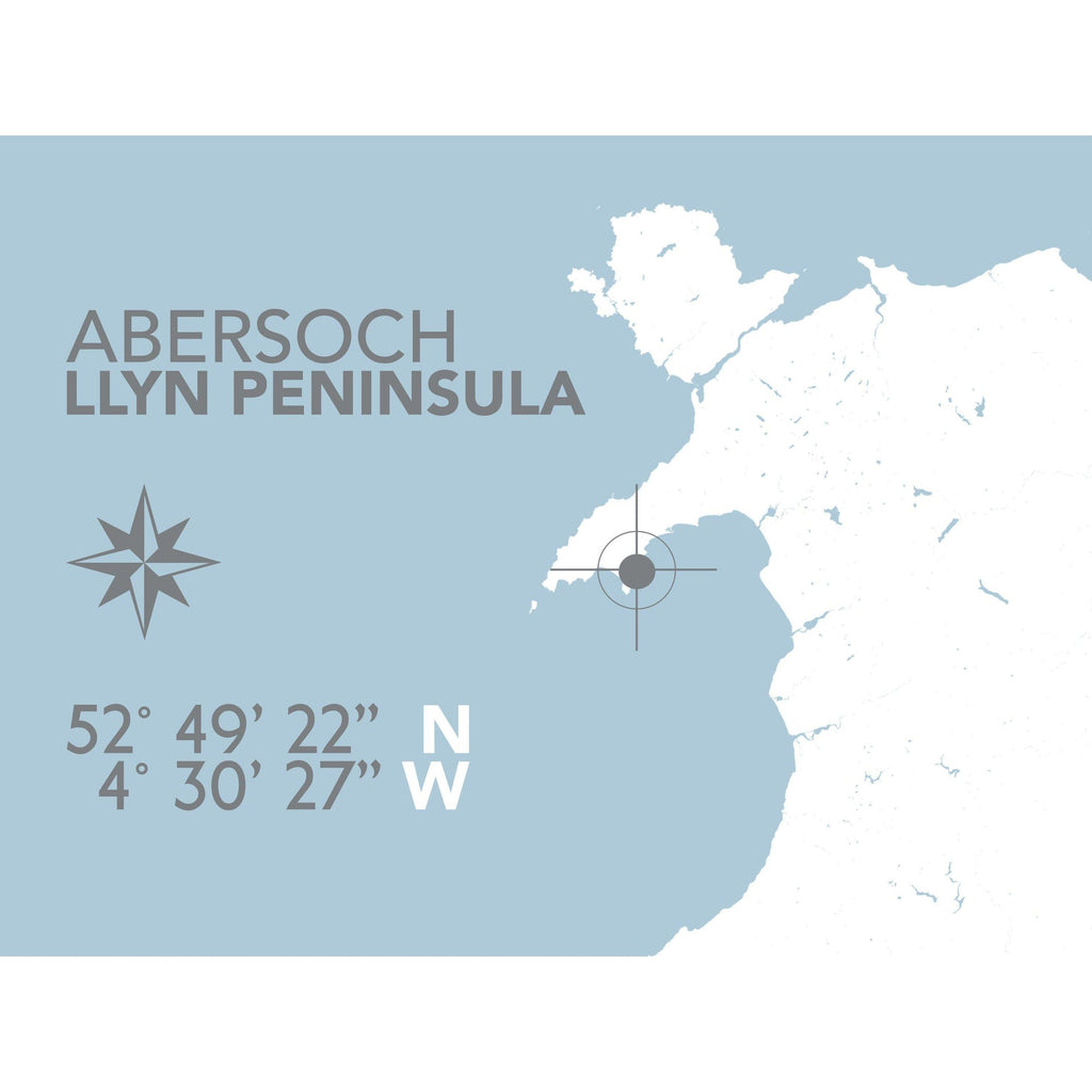 Abersoch Coastal Map Print-SeaKisses