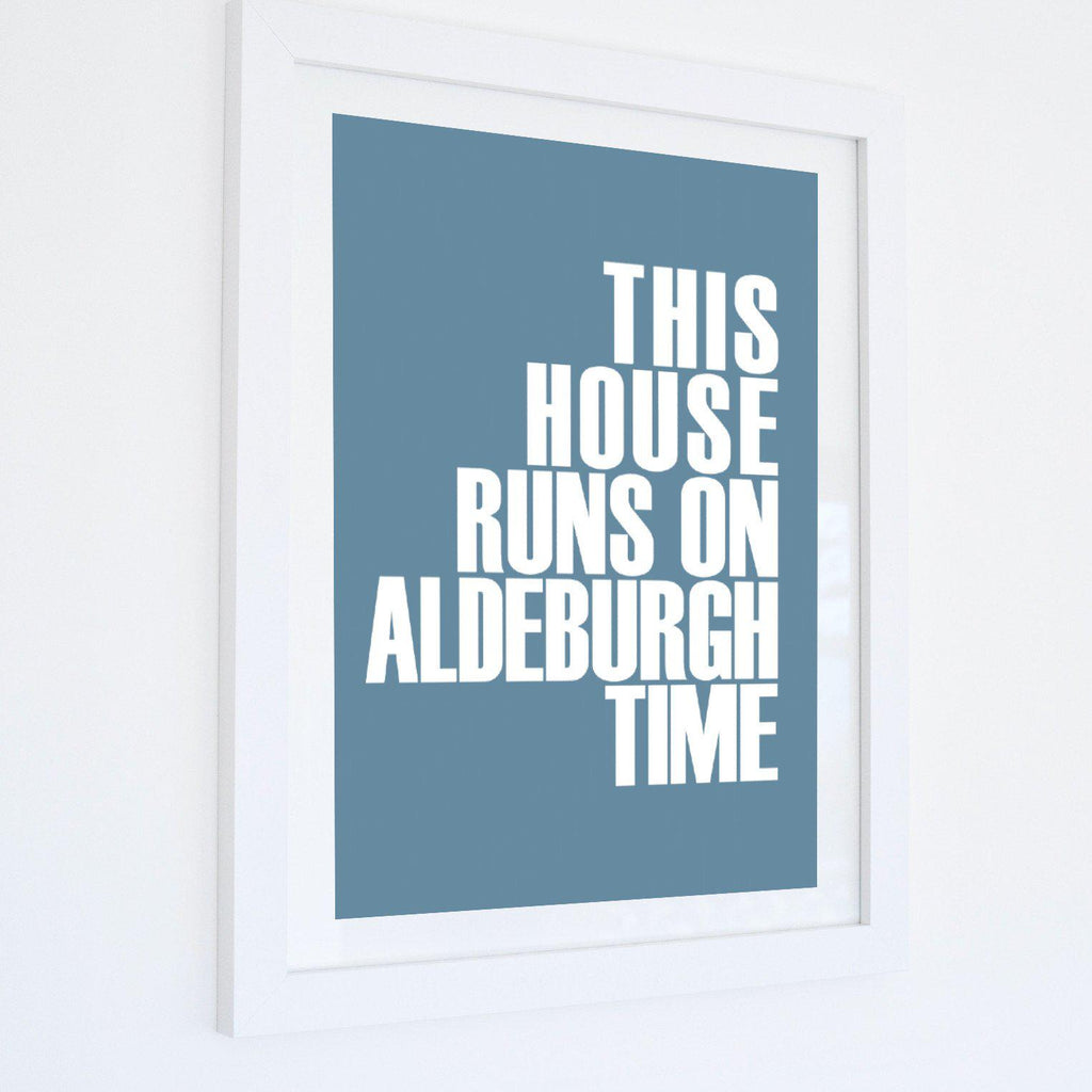 Aldeburgh Time Typographic Travel Print- Coastal Wall Art /Poster-SeaKisses