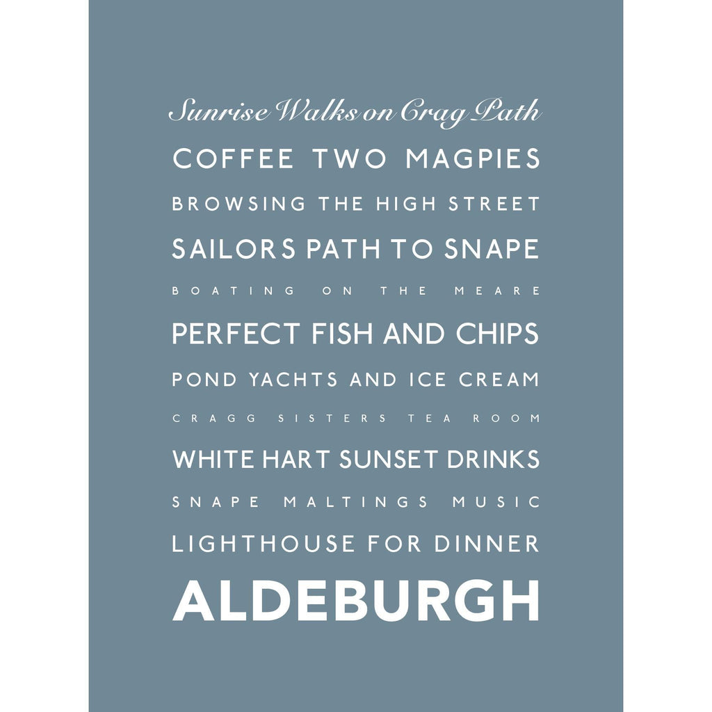 Aldeburgh Typographic Print-SeaKisses