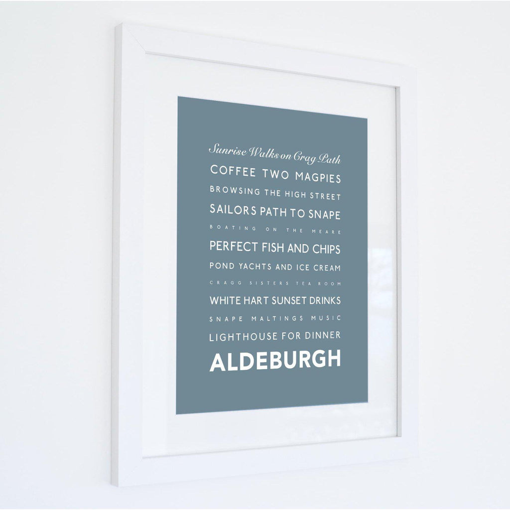 Aldeburgh Typographic Travel Print- Coastal Wall Art /Poster-SeaKisses