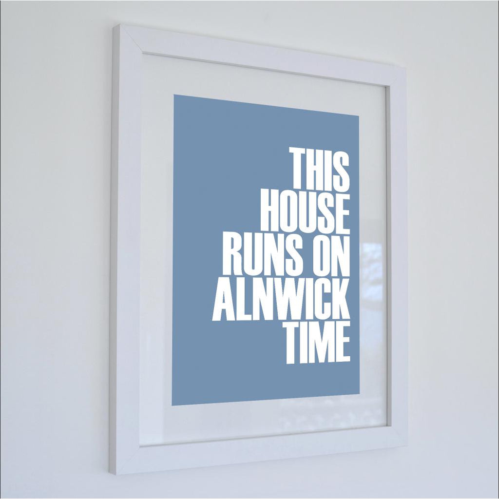 Alnwick Time Typographic Print- Coastal Wall Art /Poster-SeaKisses