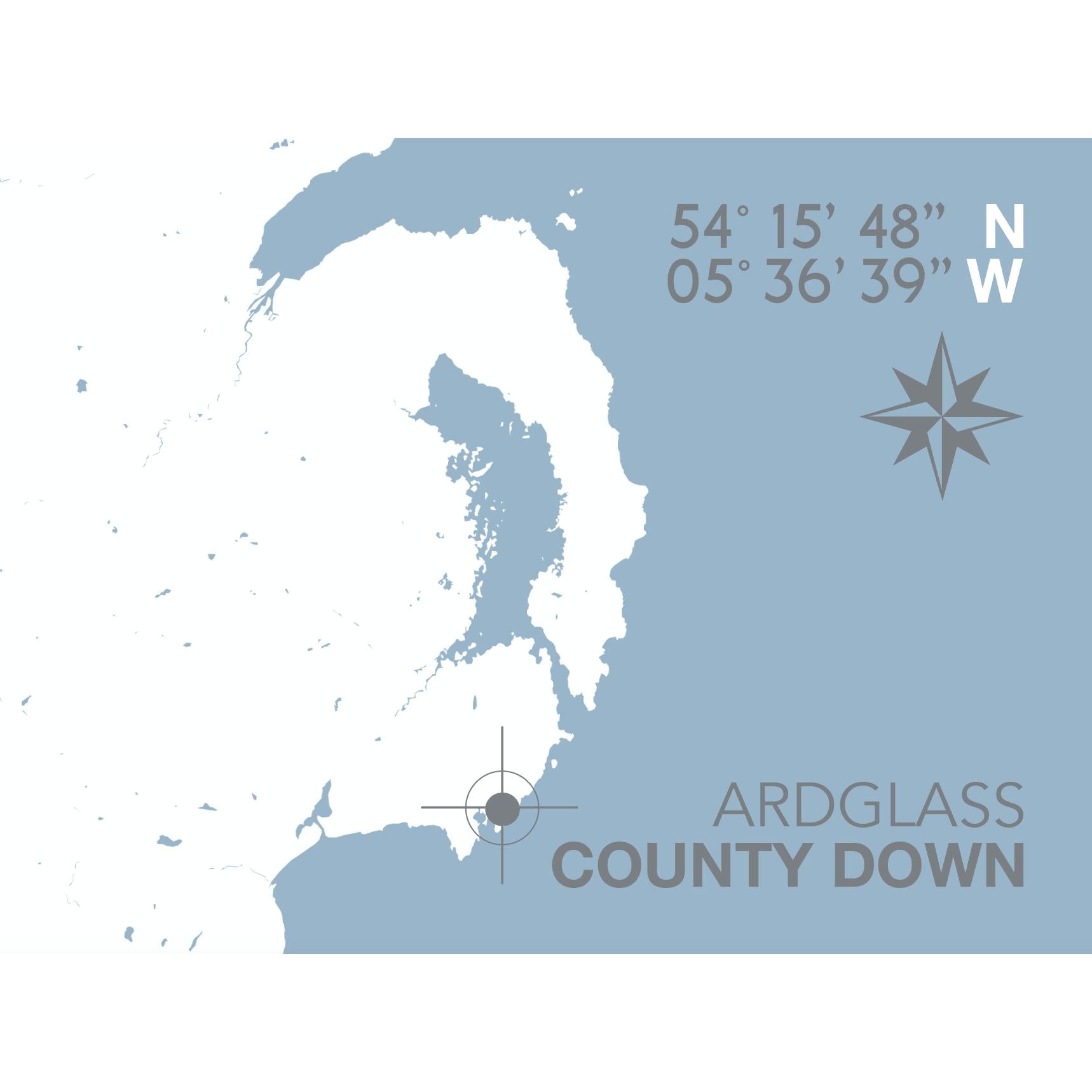 Ardglass Coastal Map Print-SeaKisses