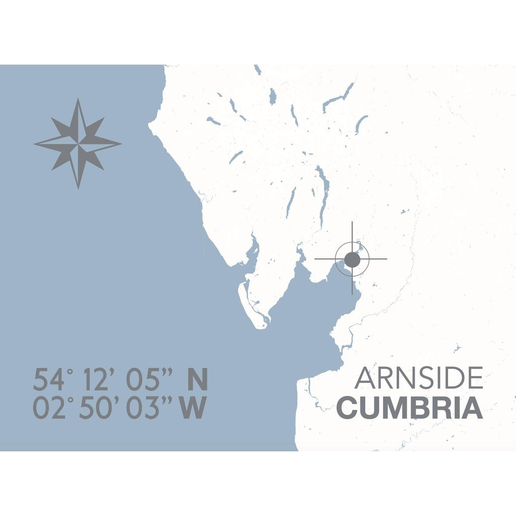 Arnside Coastal Map Print-SeaKisses