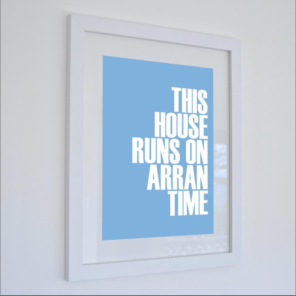 Arran Time Typographic Print- Coastal Wall Art /Poster-SeaKisses