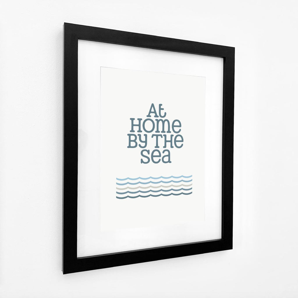 At Home by the Sea Typographic Print-SeaKisses