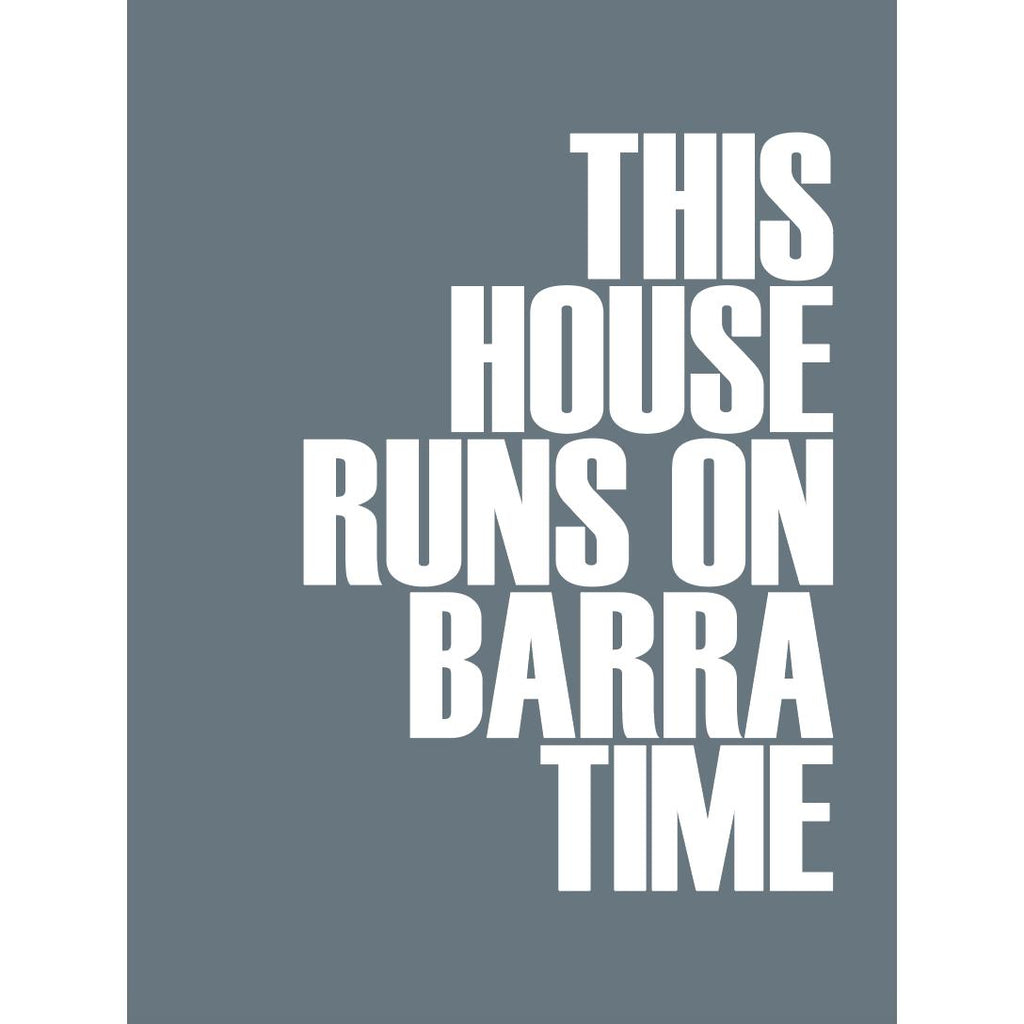 Barra Time Typographic Print-SeaKisses