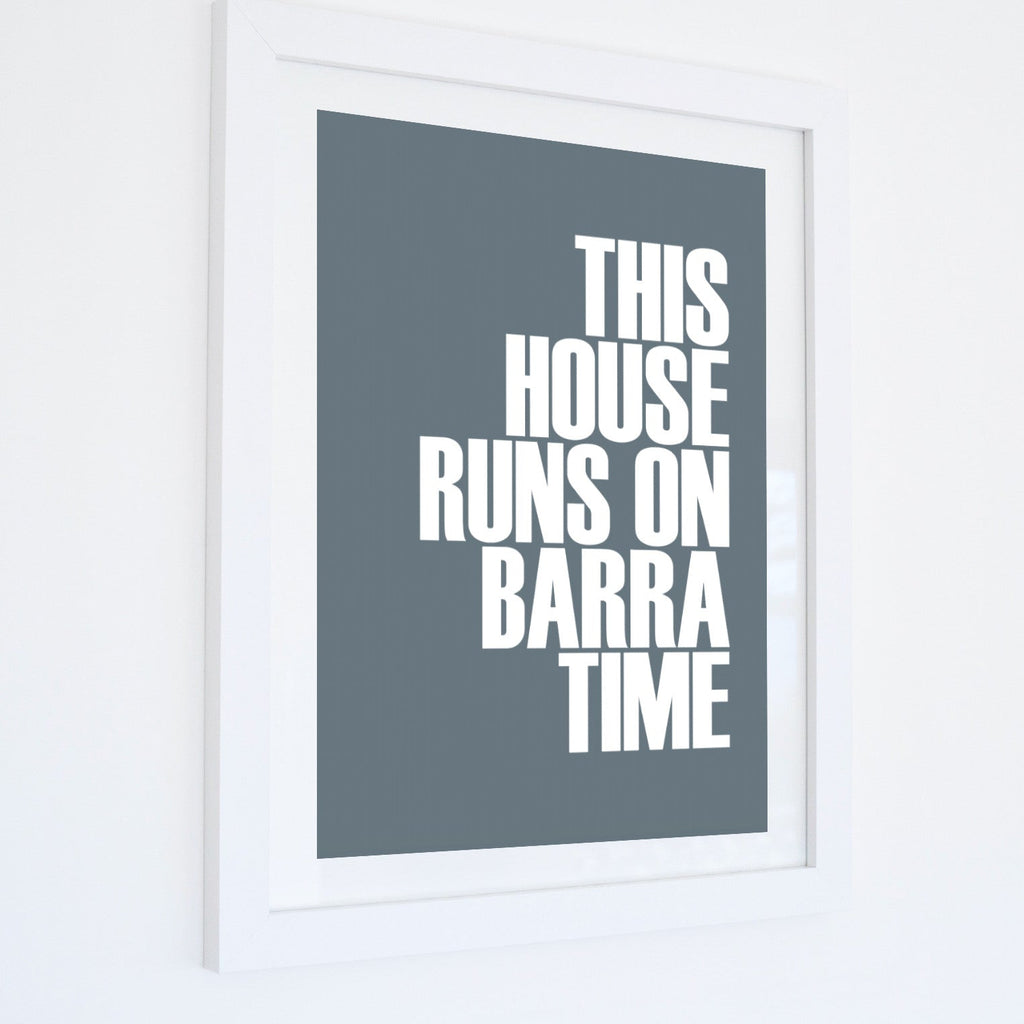 Barra Time Typographic Print-SeaKisses