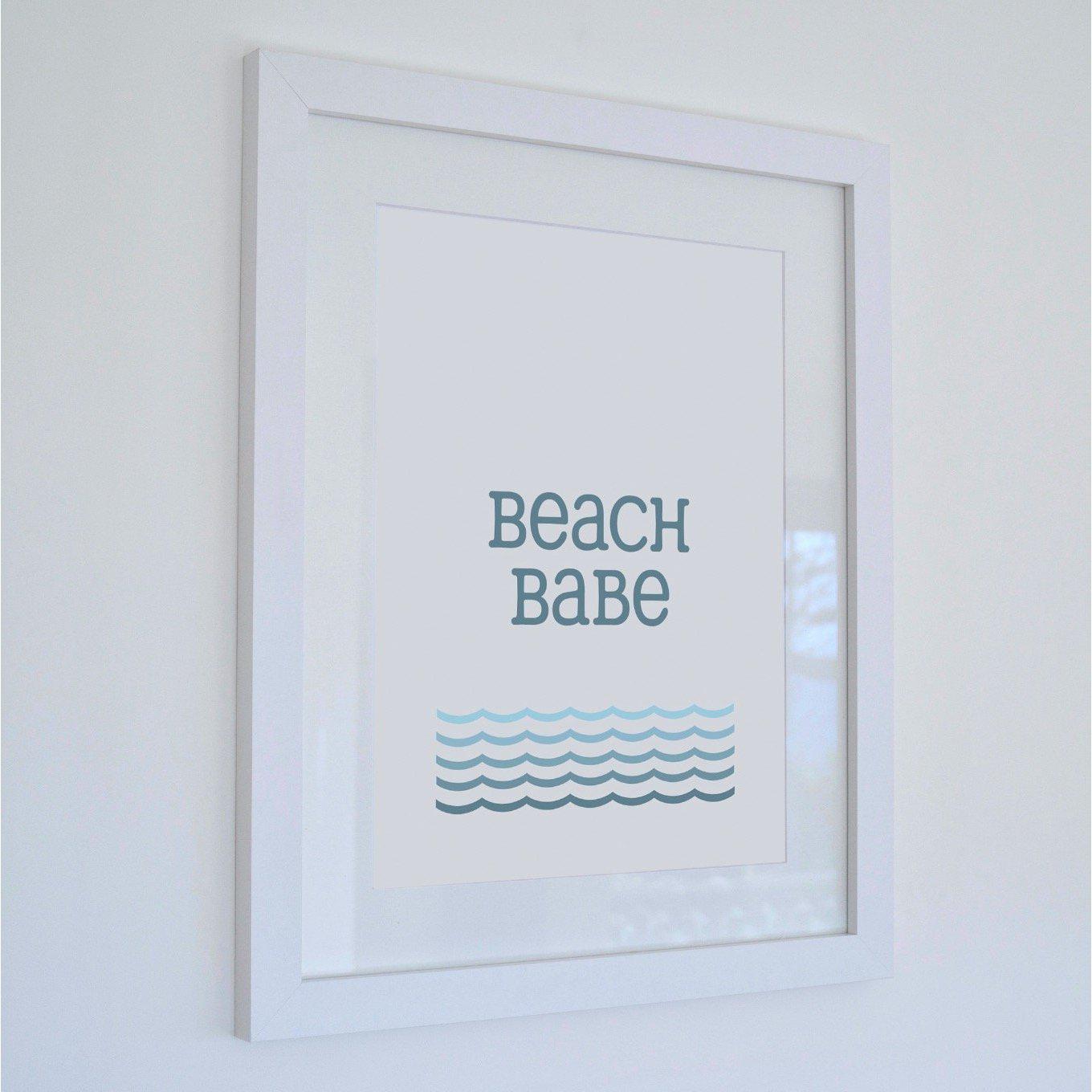 Beach Babe Typographic Print-SeaKisses