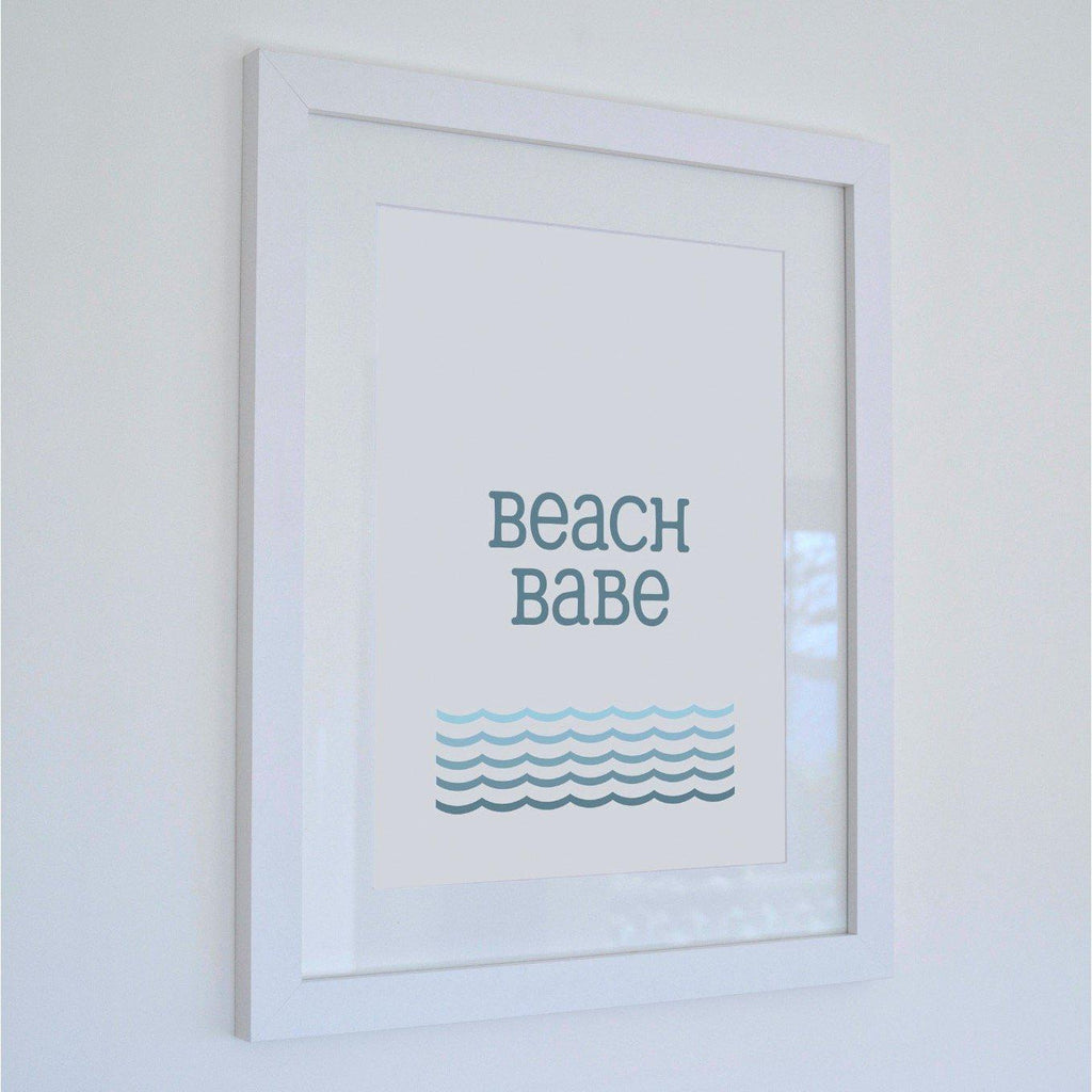 Beach Babe Typographic Print-SeaKisses