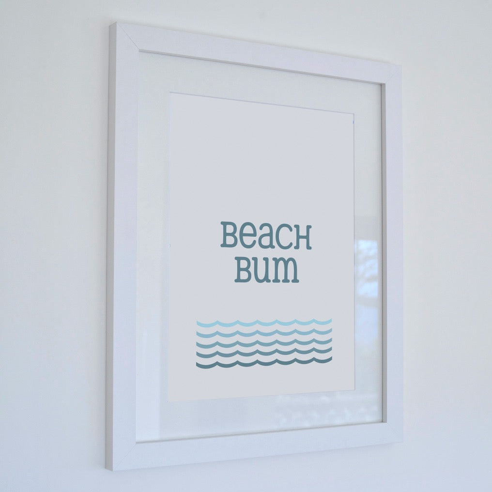 Beach Bum Typographic Print-SeaKisses
