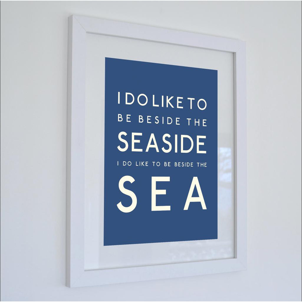 Beside the Sea Typographic Print-SeaKisses