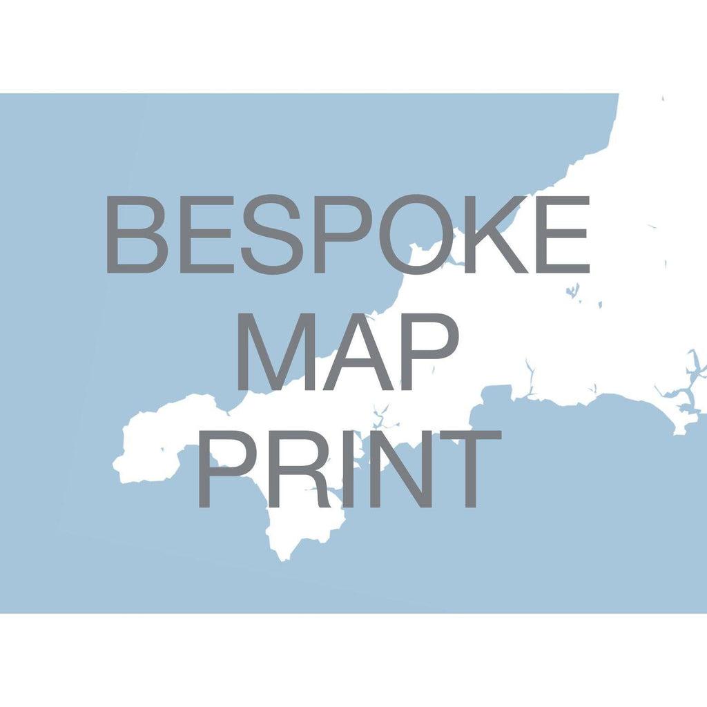 Personalised Map Print for your Special Place-SeaKisses