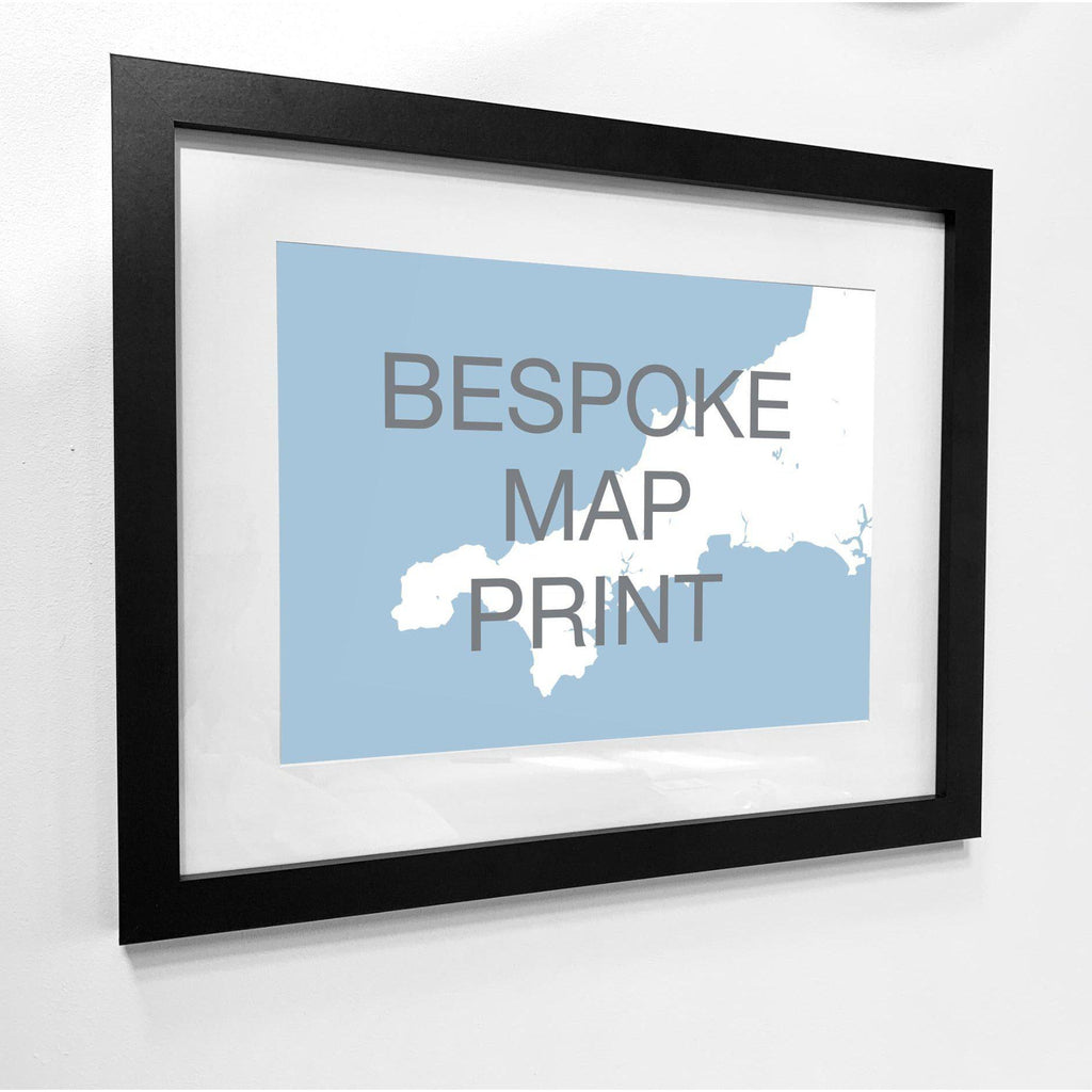 Personalised Map Print for your Special Place-SeaKisses