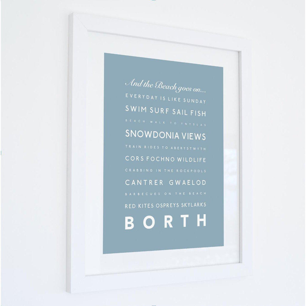 Borth Typographic Print-SeaKisses