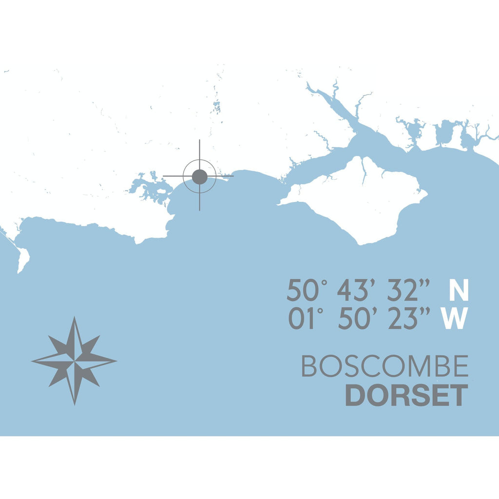 Boscombe Map Travel Print- Coastal Wall Art /Poster-SeaKisses
