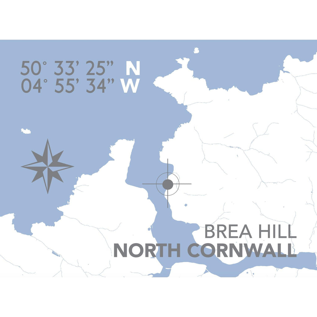 Brea Hill Coastal Map Print-SeaKisses