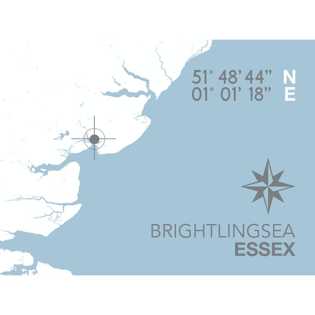 Brightlingsea Coastal Map Print-SeaKisses
