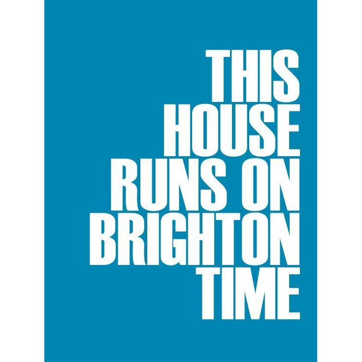 Brighton Time Typographic Print-SeaKisses