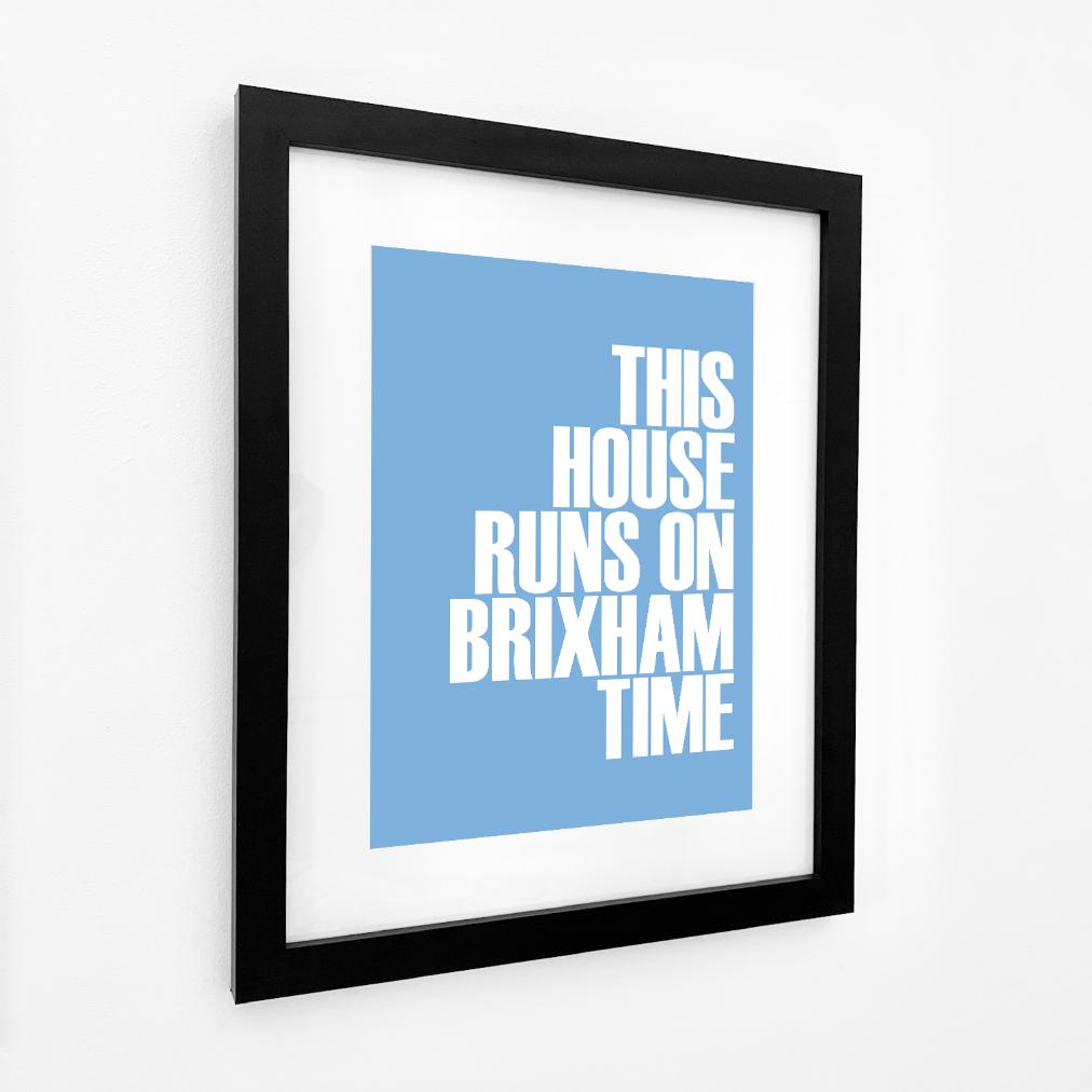 Brixham Time Typographic Print-SeaKisses