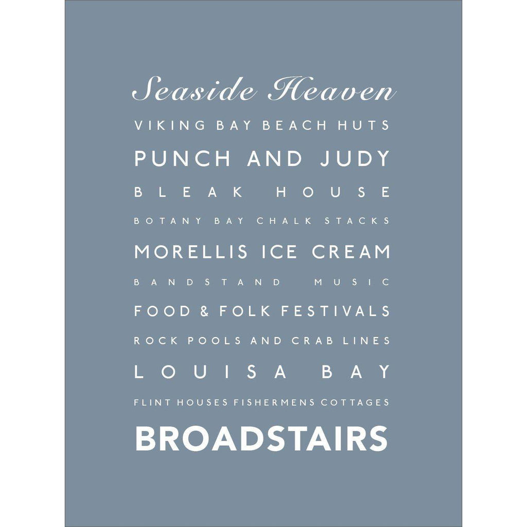 Broadstairs Typographic Print-SeaKisses