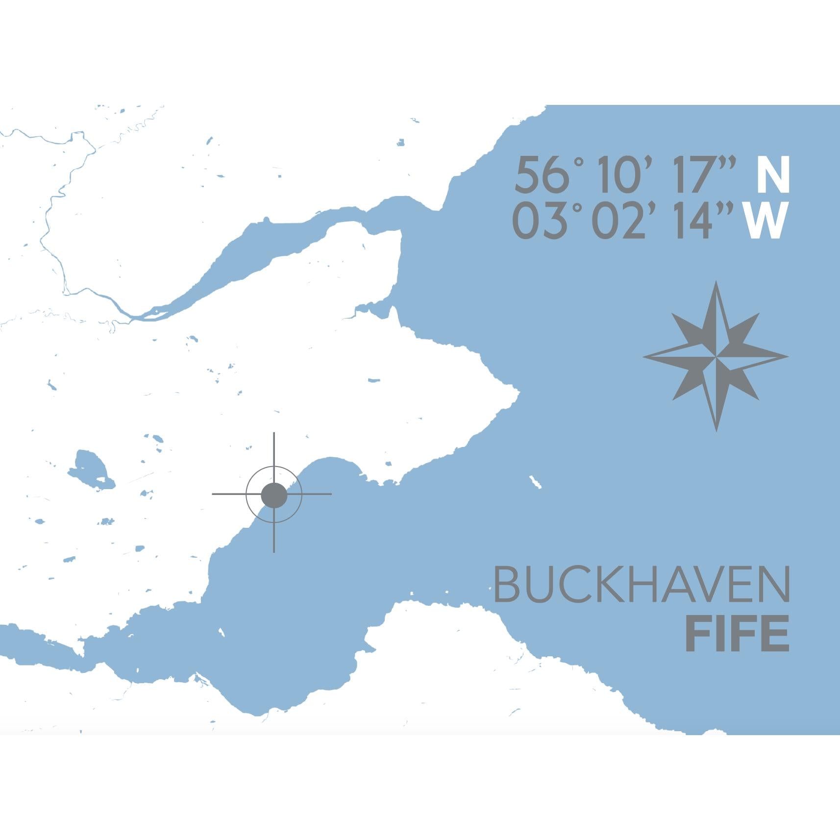 Buckhaven Coastal Map Print-SeaKisses