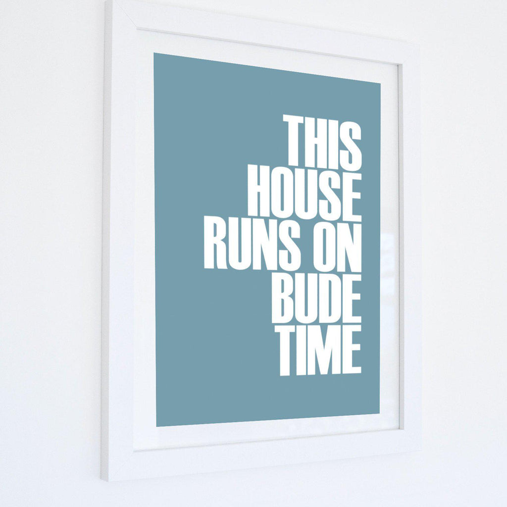 Bude Time Typographic Print-SeaKisses