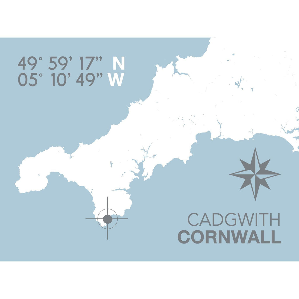 Cadgwith Coastal Map Print-SeaKisses