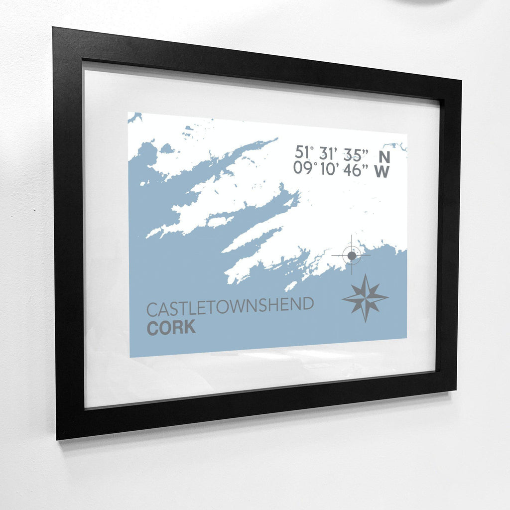 Castletownshend Coastal Map Print-SeaKisses