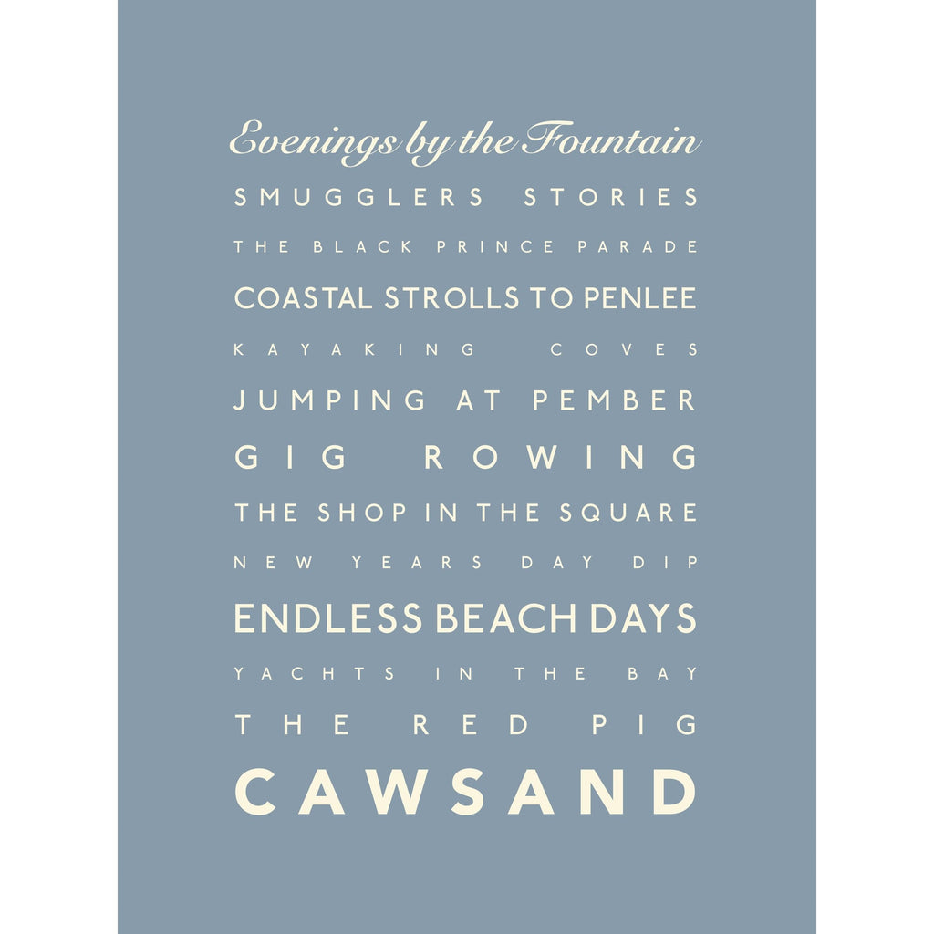 Cawsand Typographic Print-SeaKisses