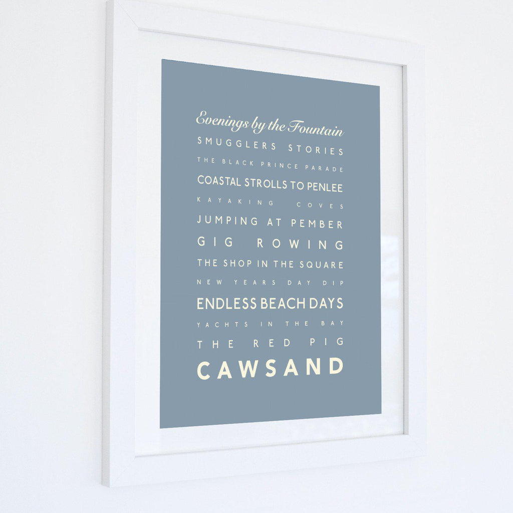 Cawsand Typographic Print-SeaKisses