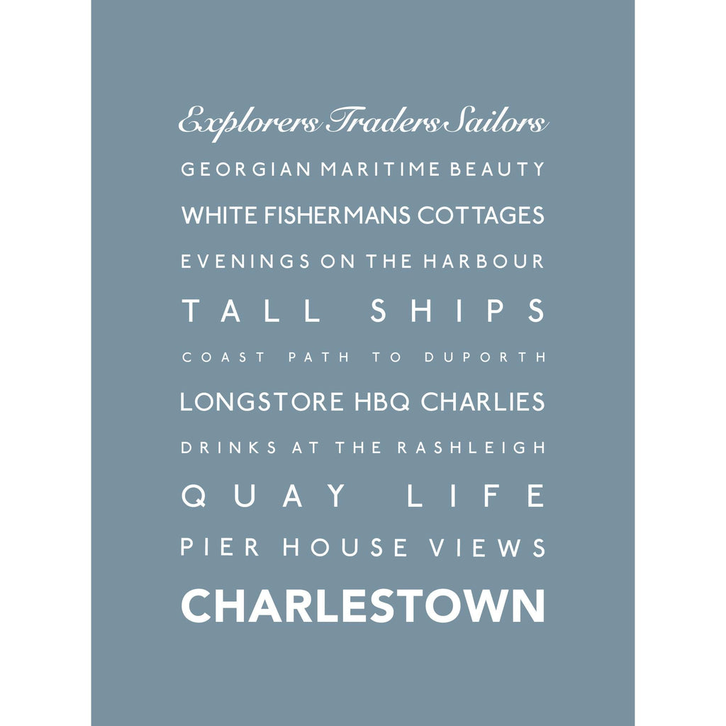 Charlestown Typographic Print-SeaKisses