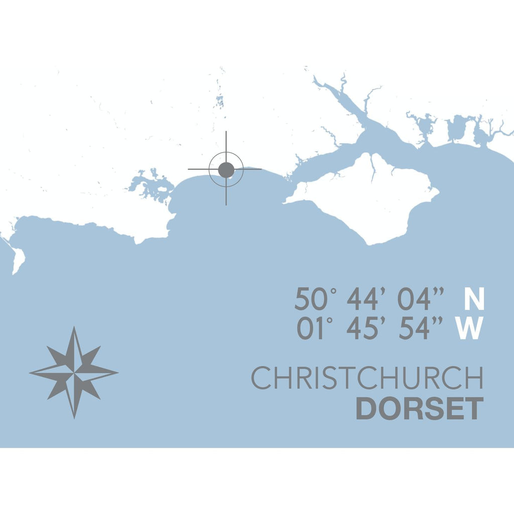 Christchurch Coastal Map Print-SeaKisses