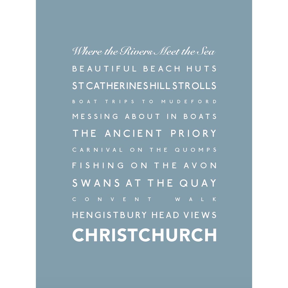 Christchurch Typographic Print-SeaKisses