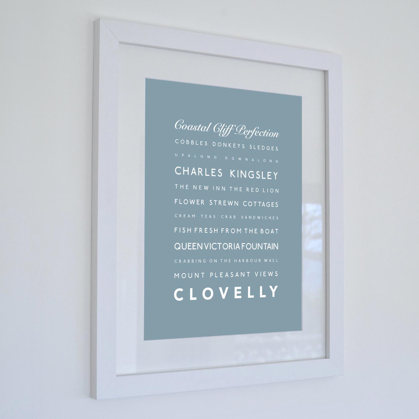 Clovelly Typographic Print-SeaKisses