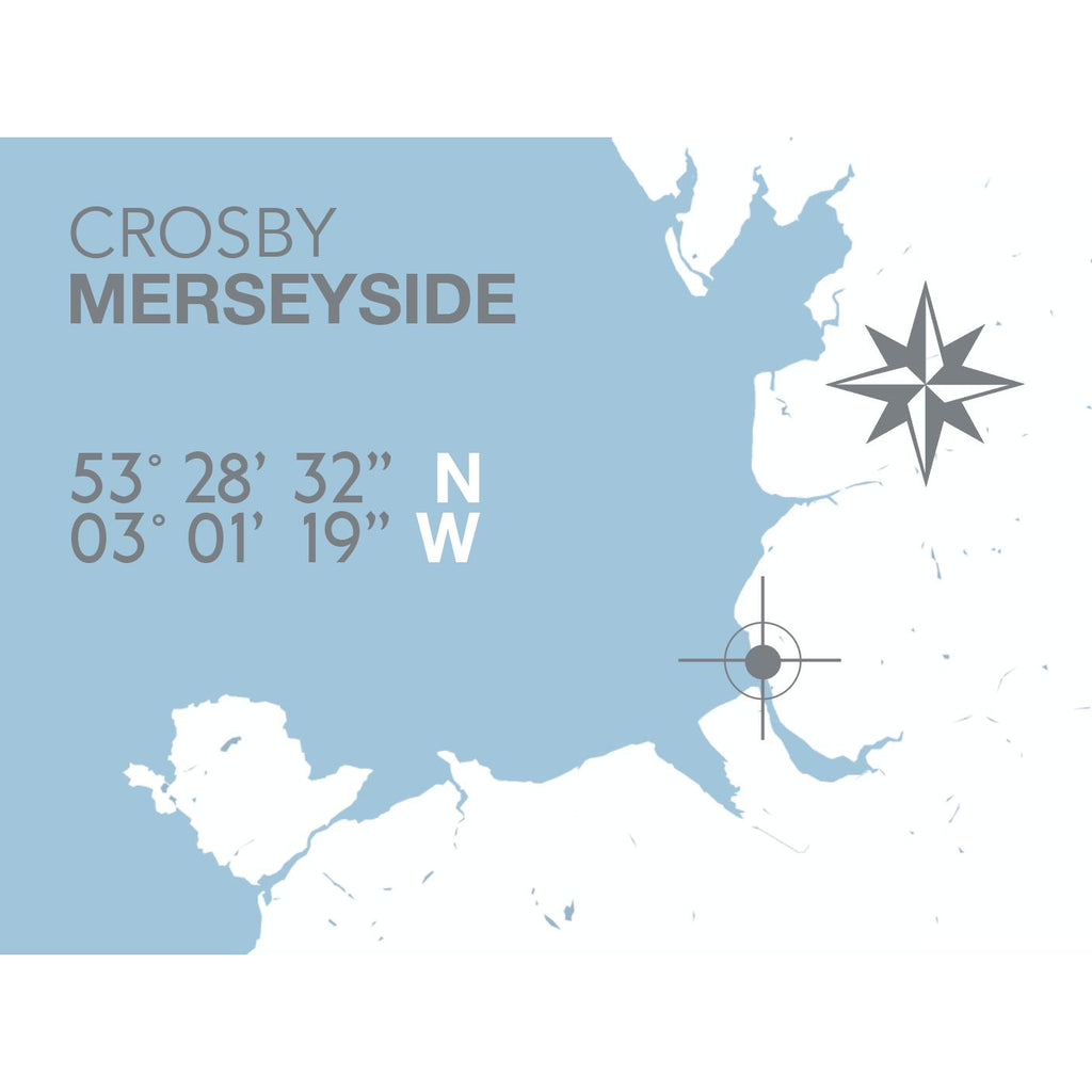 Crosby Map Travel Print - Coastal Wall Art /Poster-SeaKisses