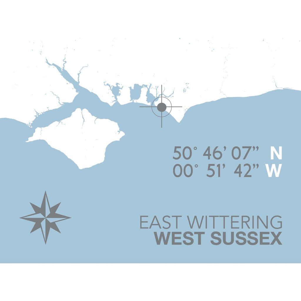 East Wittering Coastal Map Print-SeaKisses