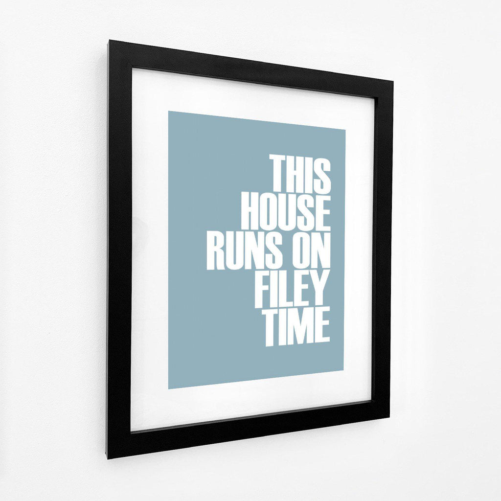 Filey Time Typographic Print-SeaKisses