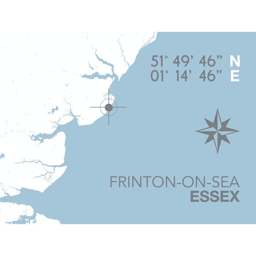 Frinton-on-Sea Coastal Map Print-SeaKisses