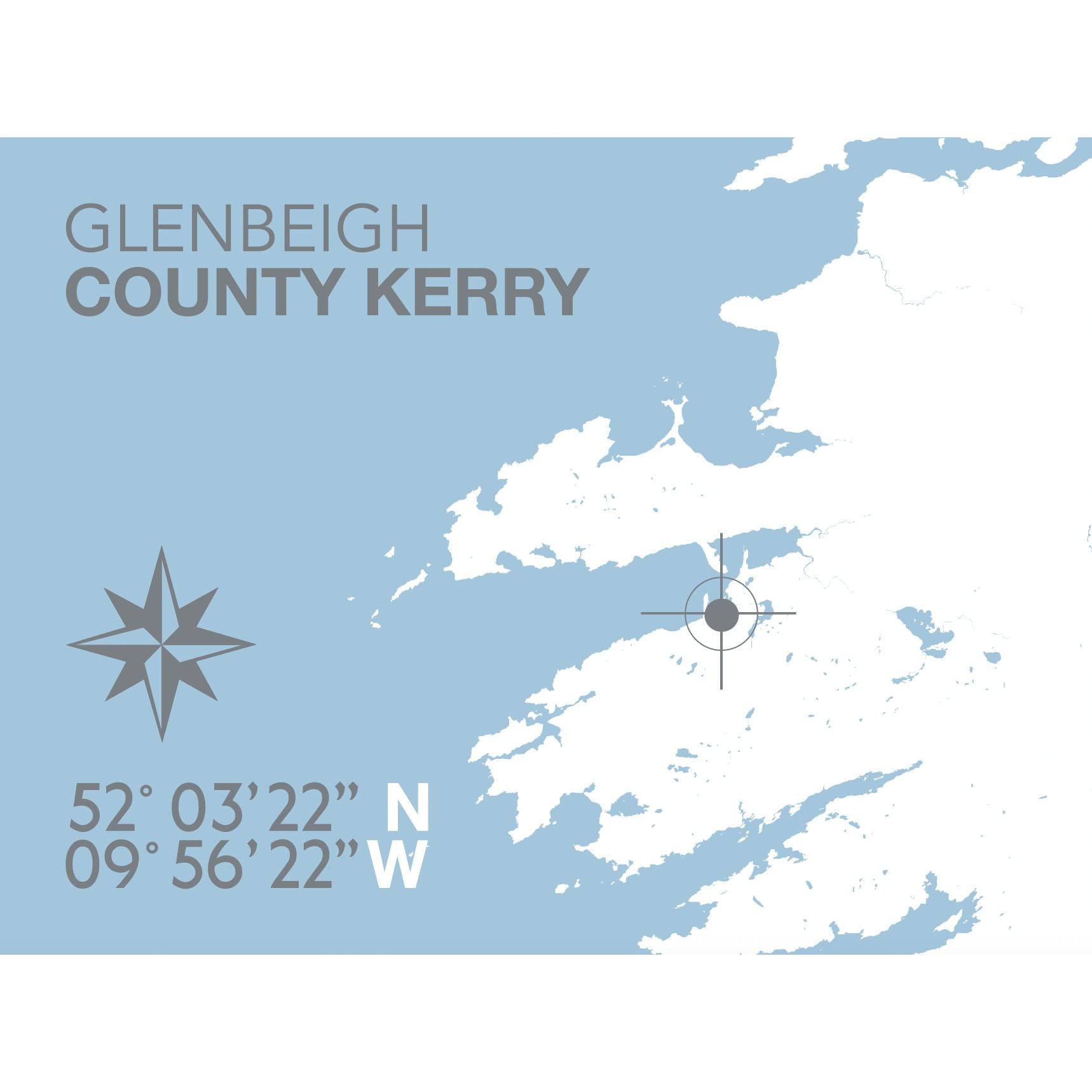Glenbeigh Coastal Map Print-SeaKisses