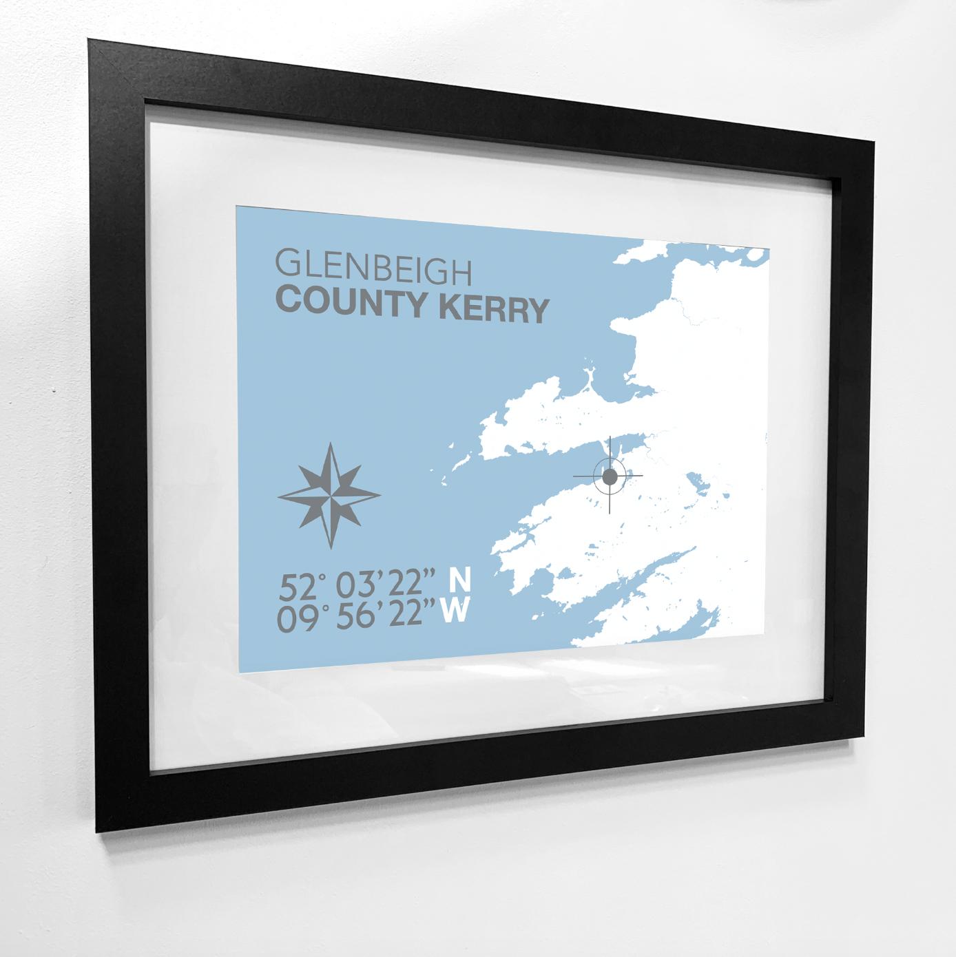 Glenbeigh Coastal Map Print-SeaKisses