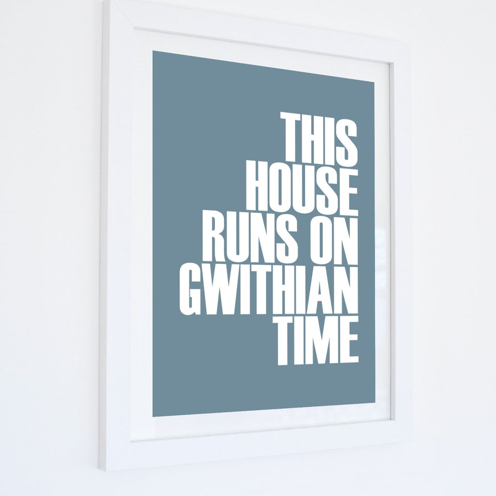 Gwithian Time Typographic Print-SeaKisses