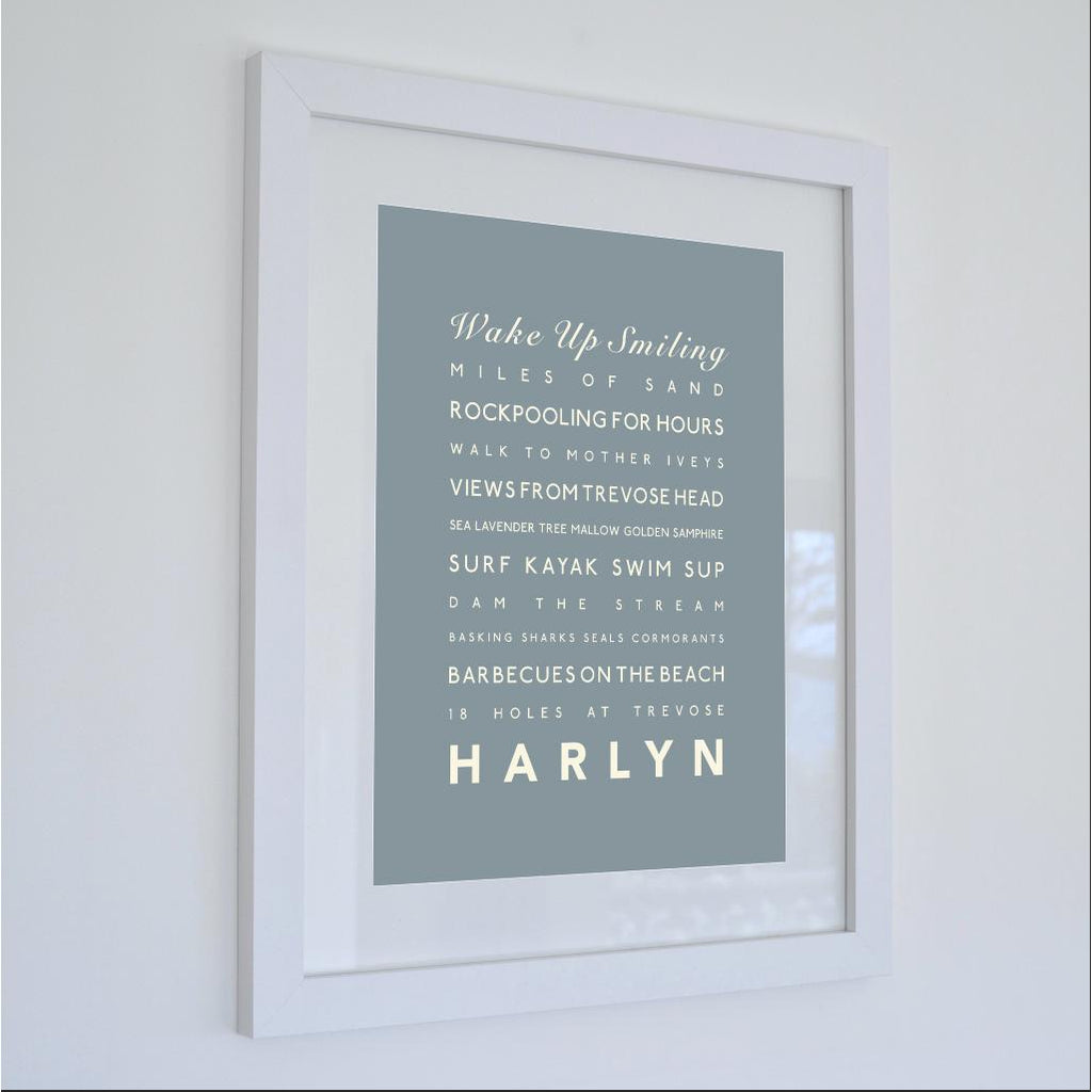 Harlyn Bay Typographic Print-SeaKisses