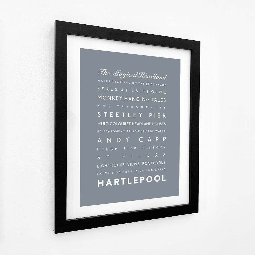 Hartlepool Typographic Print-SeaKisses