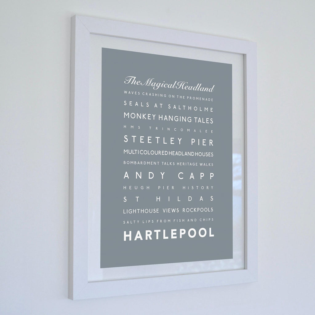 Hartlepool Typographic Print-SeaKisses