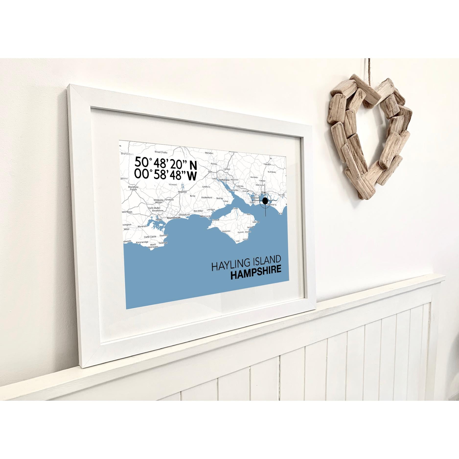 Hayling Island Landmark Map-SeaKisses