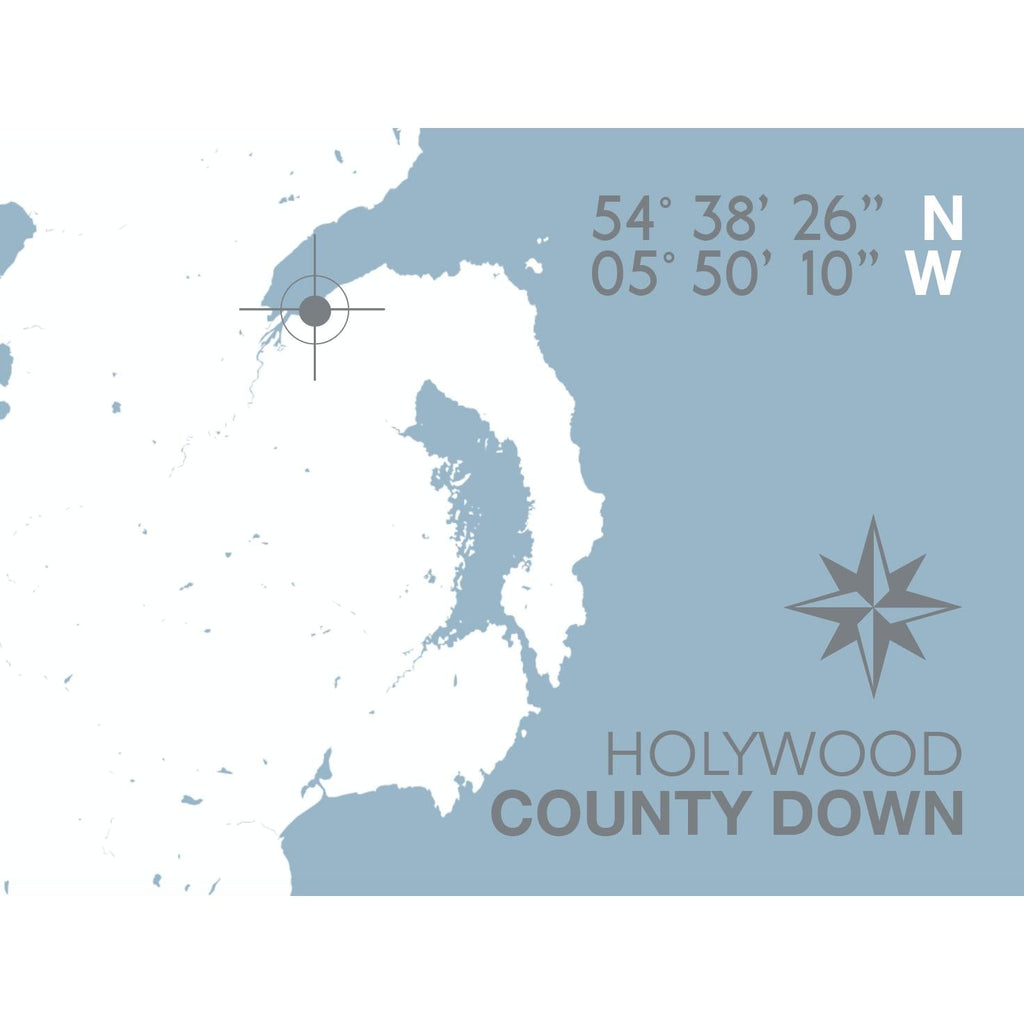 Holywood Coastal Map Print-SeaKisses