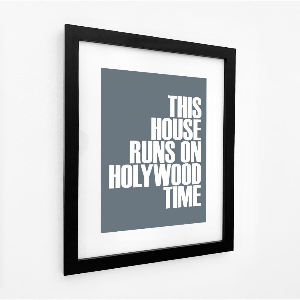 Holywood Time Typographic Print-SeaKisses
