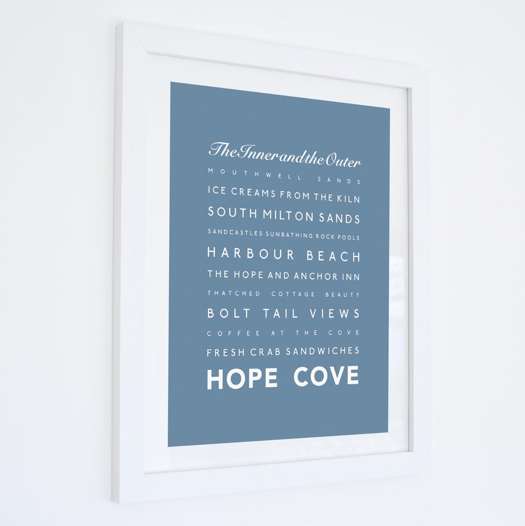Hope Cove Typographic Print-SeaKisses