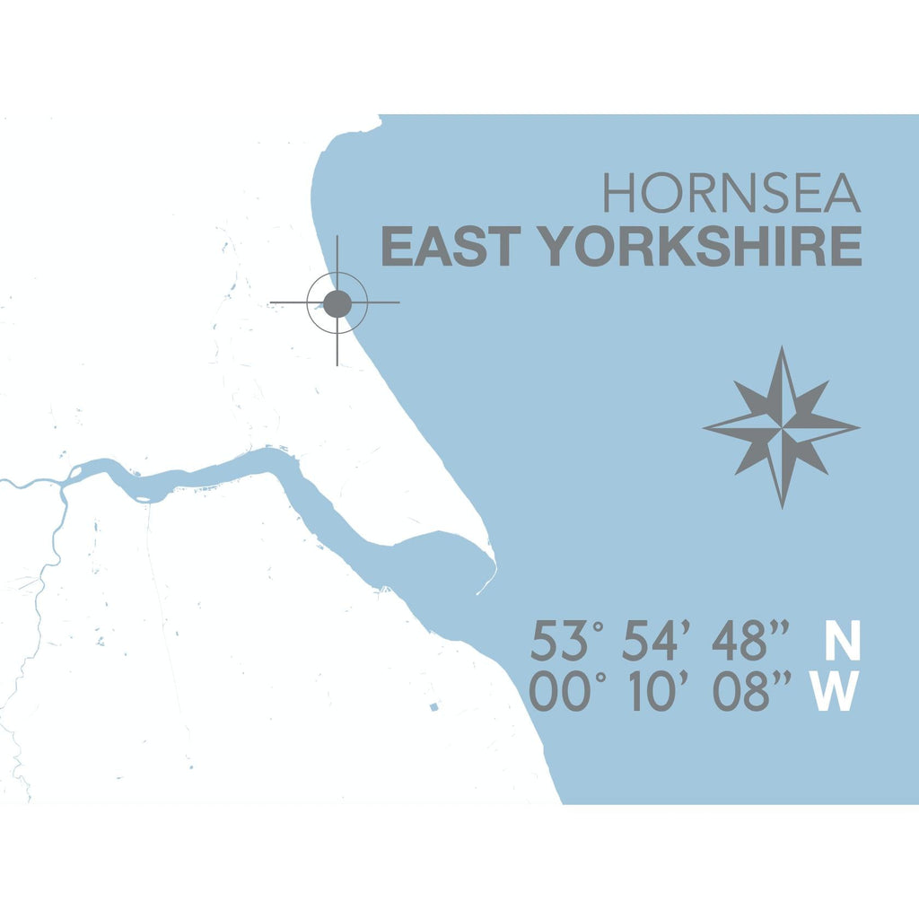 Hornsea Map Travel Print- Coastal Wall Art /Poster-SeaKisses